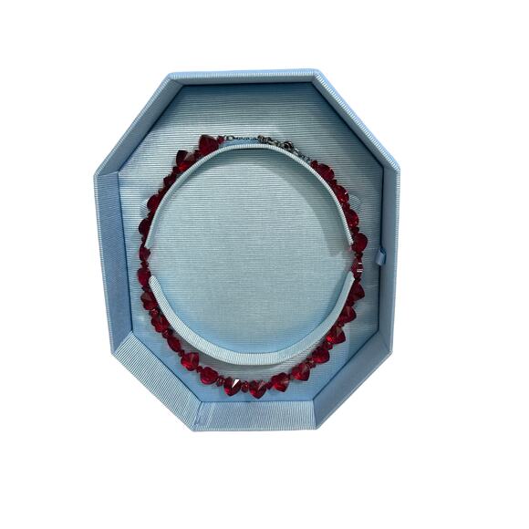 Swarovski Somnia necklace Mixed cuts, Heart, Red, Ruthenium plated - Picture 6 of 8